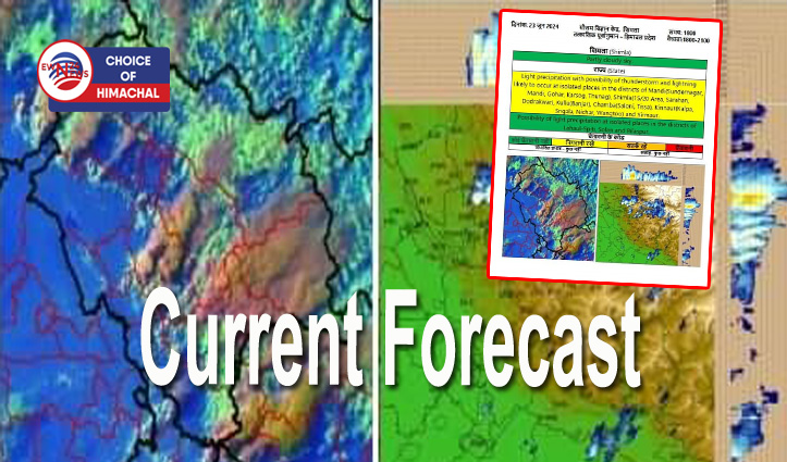  हिमाचल : अगले दो घंटे में मंडी, शिमला, कुल्लू और चंबा में यहां हो सकती बारिश