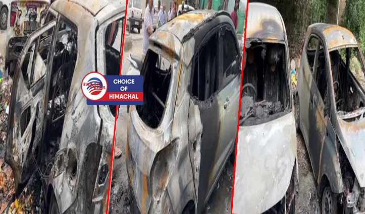कुल्लू : सड़क किनारे खड़ी गाड़ियों में आधी रात को लगी आग, 6 वाहन जलकर राख