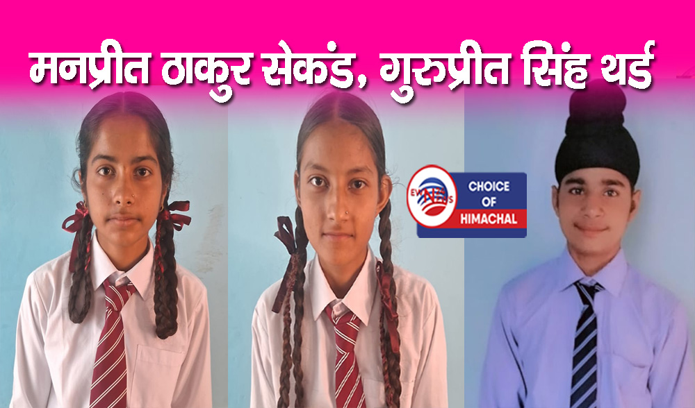10वीं में झिड़ियां स्कूल का शानदार प्रदर्शन : 654 अंकों के साथ हर्षिका ने किया टॉप
