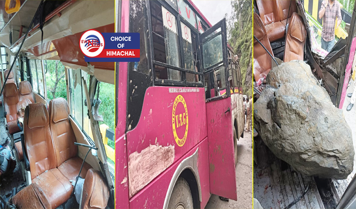 रामपुर : NH 5 पर काली मिट्टी में निजी बस पर गिरे पत्थर, दो महिलाओं की गई जान-15 घायल