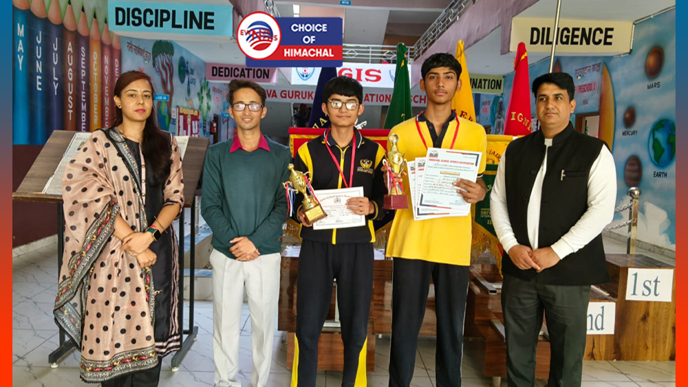 अंडर-19 स्टेट लेवल इंडोर गेम्स में छाए शिवा गुरुकुल इंटरनेशनल स्कूल के होनहार खिलाड़ी