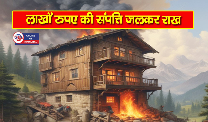 रोहड़ू : जुणीधार में भीषण अग्निकांड, राख के ढेर में बदल तीन मंजिला लकड़ी का मकान