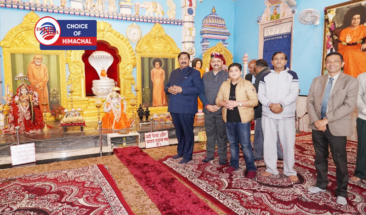 डिप्टी सीएम मुकेश अग्निहोत्री ने लंज स्थित साईं मंदिर में किए दर्शन