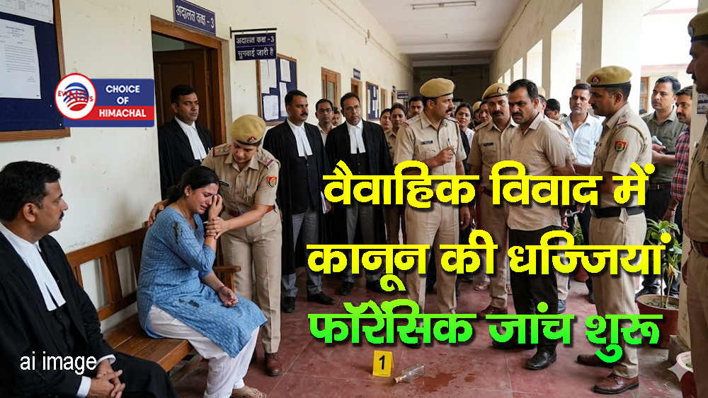 मंडी कोर्ट परिसर में सनसनी : गवाही देने आई पत्नी पर पति ने फेंका अज्ञात केमिकल, तेजाब या जहर होने की आशंका