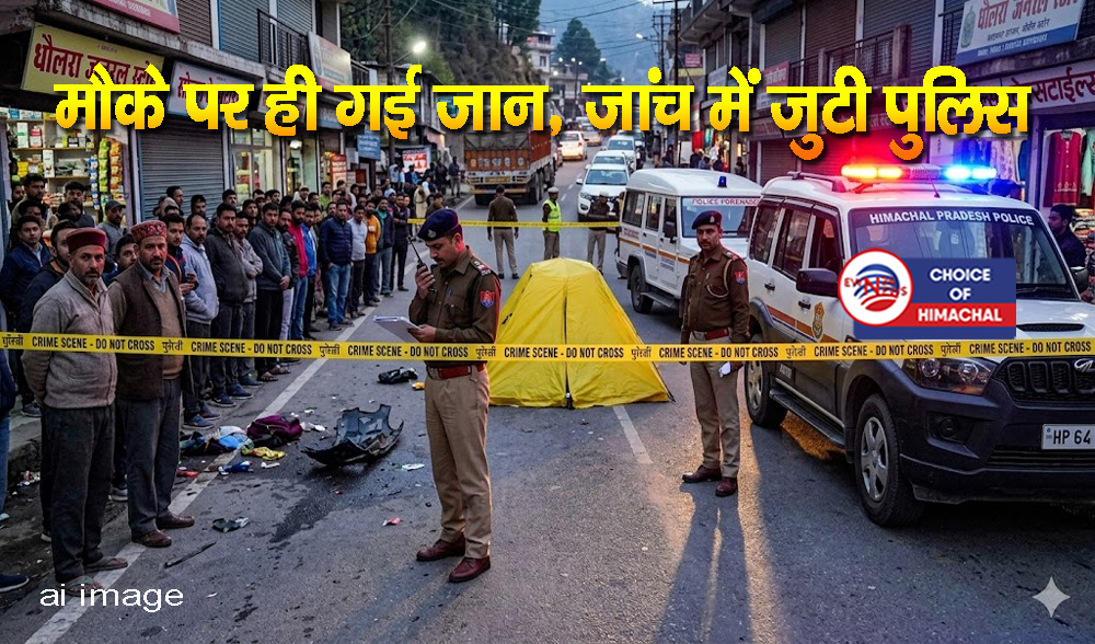 सोलन के धर्मपुर बाजार में भीषण सड़क हादसा : अज्ञात ट्रक ने व्यक्ति को रौंदा