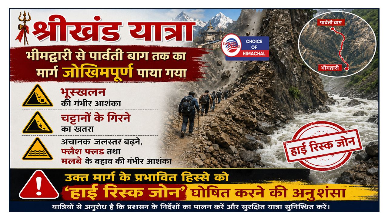 वर्तमान परिस्थितियों में श्रीखंड यात्रा का आयोजन जोखिमपूर्ण, बैठक में हुई चर्चा