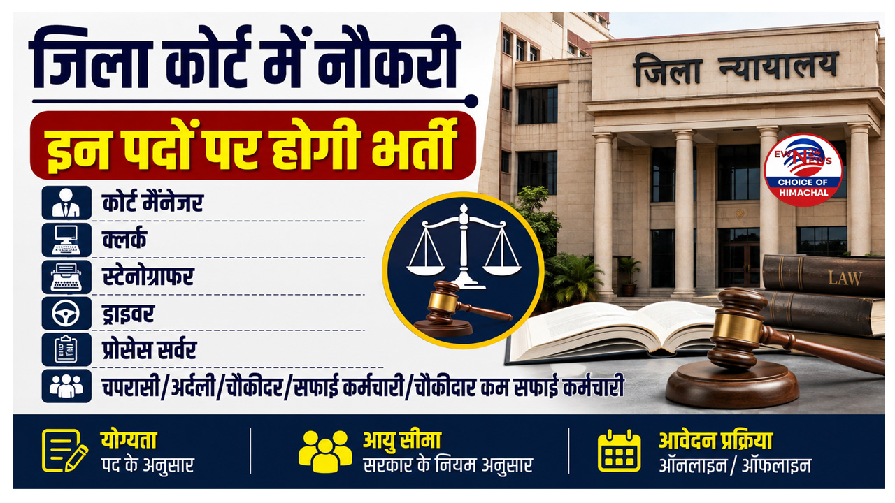 हिमाचल के डिस्ट्रिक्ट कोर्ट में निकली भर्ती, भरे जाएंगे 388 पद, जल्द करें आवेदन