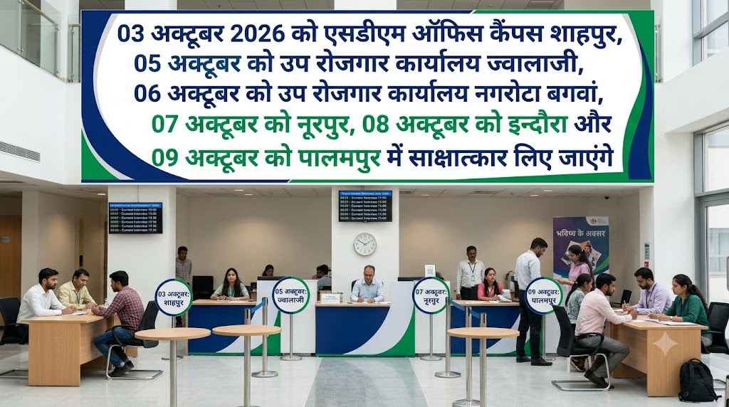 सिक्योरिटी गार्ड की भर्ती  : शाहपुर, ज्वालाजी, नगरोटा बगवां, नूरपुर, इन्दौरा और पालमपुर में इंटरव्यू