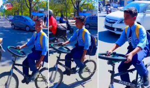 Viral Video : साइकिल पर कार का स्टेयरिंग, इस छात्र के जुगाड़ ने जीत लिया दिल
