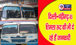 दिल्ली-शिमला-रामपुर रूट पर फिर दौड़ी हरियाणा रोडवेज की बस, जानें टाइमिंग