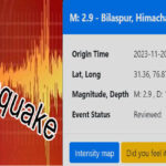 हिमाचल के बिलासपुर जिला में डोली धरती, 2.9 तीव्रता का भूकंप रिकॉर्ड