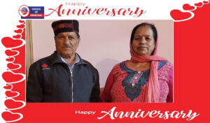 त्रैंबलू के उत्तम चंद और संतोष कुमारी को शादी की 47वीं सालगिरह मुबारक